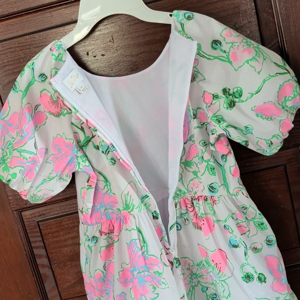 Lilly Pulitzer Mini Knoxlie Dress In Multi Oversized Orchids 12 - Picture 10 of 13